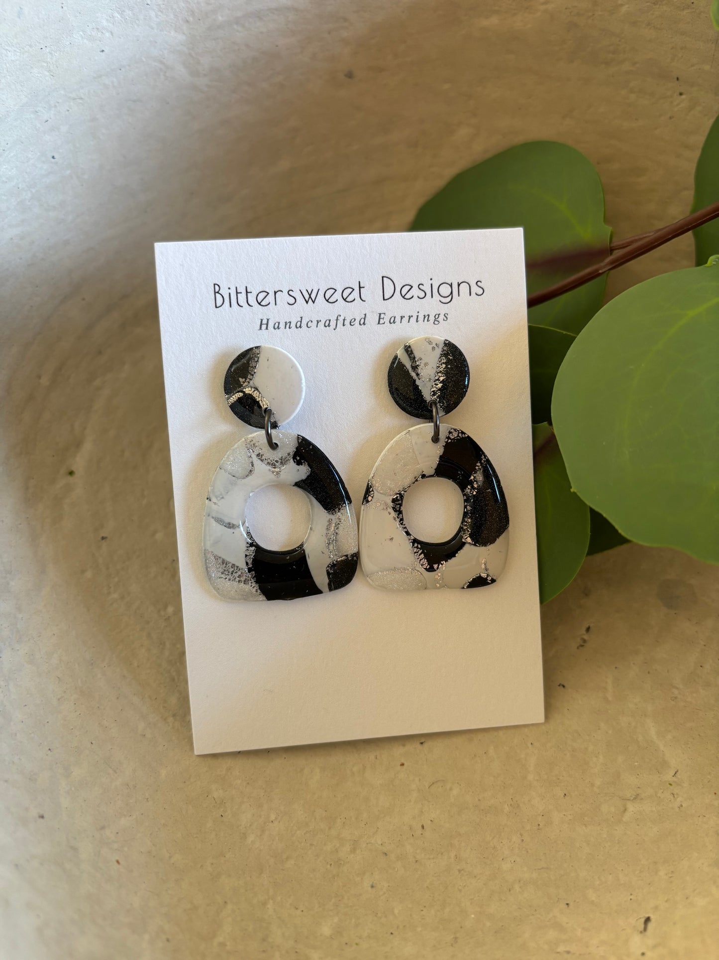 Black, White, and Silver Open Gumdrop