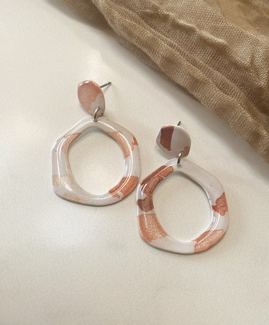 Mixed Metal Abstract Hoops