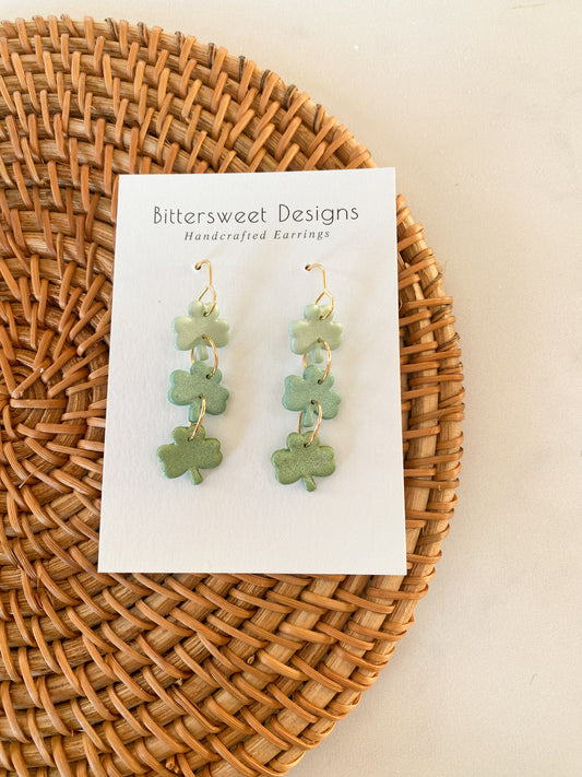 St. Patty's 3 Tiered Clover Dangle