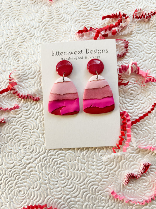 Valentine Torn Clay Dangle