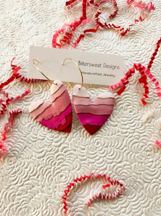 Valentine Torn Clay Heart